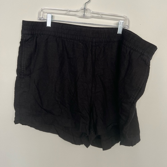 Old Navy Linen Shorts 2x Black - Picture 1 of 3